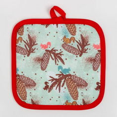 Прихватка Шишки 17 x 17 см хлопок No Brand