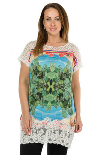 Туника женская DONATELLA VIA ROMA 1530_A зеленая XL