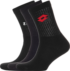 Носки унисекс Lotto Sock Quarter - Pk3Prs черные 39-42