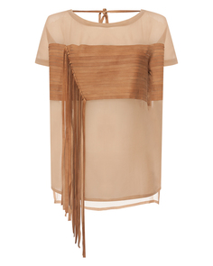 Блуза женская Ilaria Nistri 28MY808/13 бежевая 40 IT