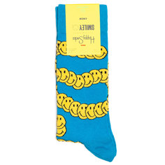 Носки унисекс Happy Socks Happy Socks x Smiley Zen Smiley Blue разноцветные 36-40