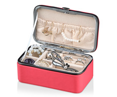 Шкатулка из красной экокожи для украшений Leader Lyambda red