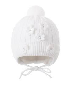 Шапка детская Чудо-кроха Cd-965(1) цв. белый р. 38