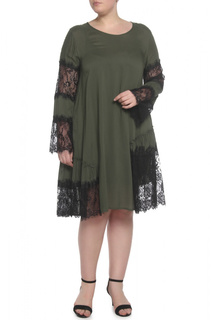 Платье женское DONATELLA VIA ROMA 1561_1A зеленое 3XL