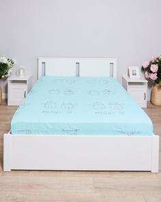 Простыня обычная из поплина "Всё себе", Жейд, Размер: 1.5