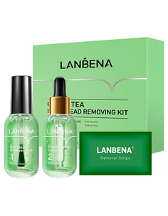 Набор косметики для лица от чёрных точек от Lanbena 2 флакона по 17 мл.