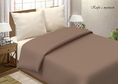 Пододеяльник 1,5 сп (150*215) сатин, мокко Текстильный городок