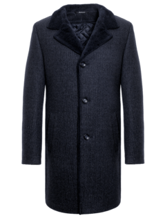 Пальто мужское Berkytt 117/2 ХП863 синее 54/176 RU