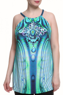 Топ женский Maria Grazia Severi 69003927 зеленый 50