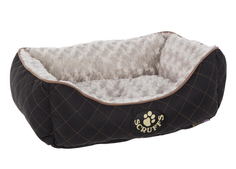 Лежак для животных с бортиками SCRUFFS "Wilton", черный, 75х60х20см (Великобритания)