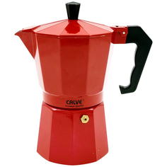 Кофеварка гейзерная Calve темно-красная 300 мл