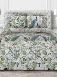 Простынь на резинке Сказка "Павлины" 90х200 см