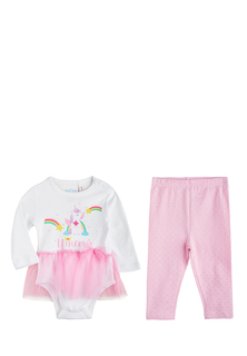 Комплект одежды для новорожденных Kari baby AW20B03003503 белый/розовый р.80
