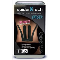 Тейп преднарезанный Everlast для нижней части спины 6 шт черный