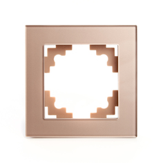 Рамка 1-местная STEKKER 39527 GFR00-7001-02 шампань серия Катрин