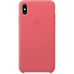 Клип-кейс Apple Leather Case для iPhone Xs Max «Розовый пион»