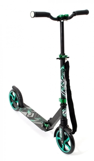Самокат городской FLEXTER TRION 200 колеса 200ММ, ABEC-9, черный бирюзовый