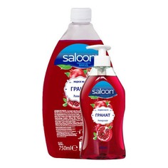 Мыло жидкое Saloon Гранат с запасным блоком 400 мл + 750 мл