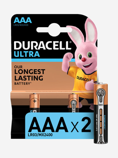 Батарейки щелочные Duracell Ultra ААА, 2 шт., Черный, размер Без размера