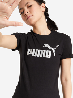 Футболка женская PUMA ESS+ Metallic, Черный, размер 40-42