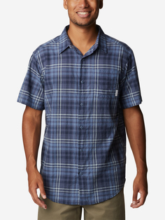 Рубашка с коротким рукавом мужская Columbia Under Exposure YD Short Sleeve Shirt, Синий, размер 46