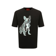 Хлопковая футболка HUGO