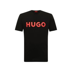 Хлопковая футболка HUGO