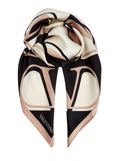 Шелковый платок с архивным мотивом VLogo Signature Valentino Garavani