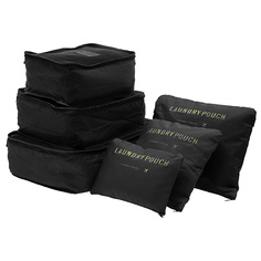 Набор для путешествий и хранения Laundry pouch из 6 сумок органайзеров J0015 черный Baziator
