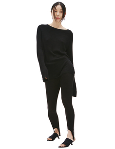 Черный бесшовный свитер Yohji Yamamoto