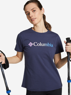 Футболка женская Columbia Sun Trek SS Graphic Tee, Синий, размер 46