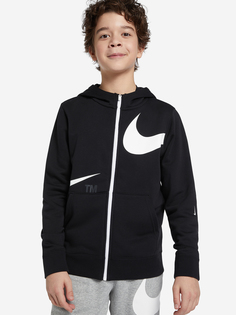 Толстовка для мальчиков Nike Sportswear Swoosh, Черный, размер 147-158