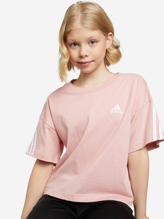 Футболка для девочек adidas, Розовый, размер 128