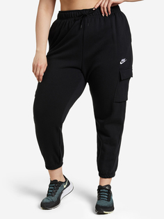 Брюки женские Nike Sportswear Essentials, Plus Size, Черный, размер 52-54