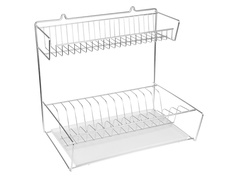 Сушилка для посуды 40x30x40cm 2-х ярусная настенная проволочная тнп-1.1 Без производителя