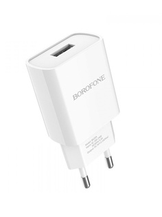 Зарядное устройство Borofone BA20A Sharp 1xUSB 2.1А White 6931474700681