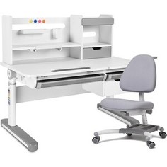 Комплект FunDesk Парта Sentire grey + кресло Ottimo grey