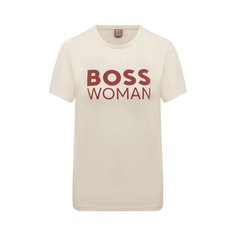 Хлопковая футболка BOSS