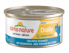 Консервы для кошек Almo Nature Daily Adult, нежный мусс с океанической рыбой, 85г