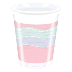 Стаканы одноразовые Procos Элегантная вечеринка пластиковые многоцветные 200 мл 8 шт