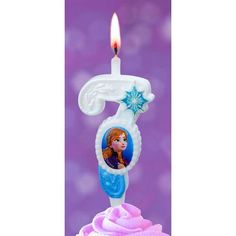 Свеча праздничная для торта фигурная Disney Фрозен цифра 7 12 см