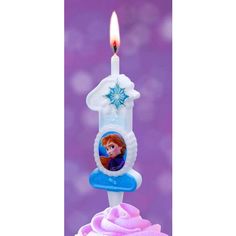 Свеча праздничная для торта фигурная Disney Фрозен цифра 1 12 см