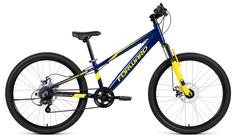 Велосипед Forward Rise 24 2.0 Disc 2021 11" темно-синий/желтый