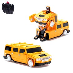 Робот-трансформер радиоуправляемый Hummer H2 ездит по стенам, 1:24, mz 2829X, цв.оранжевый