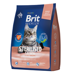 Сухой корм для стерилизованных кошек BRIT Premium Cat Sterilized с лососем и курицей, 400г Brit*