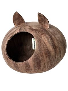 Домик для кошек и собак Zoobaloo WoolPetHouse с ушками L розовый жемчуг, 40x40x20см