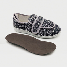 Туфли домашние ортопедические Luomma LM-807.005 черно-белые L р.43-44