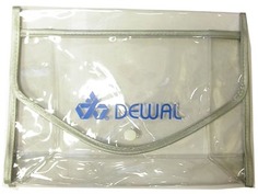 Косметичка унисекс Dewal P004 прозрачно-серая