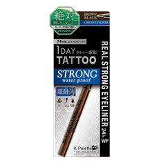 Водостойкая жидкая подводка K-Palette Real Strong Eyeliner 24h WP, чёрно-коричневый