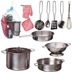 Игровой набор ABtoys Помогаю Маме Посуда металлическая для кухни; 12 пр. PT-00482/1